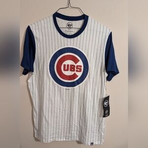 NWT Chicago Cubs 47 Brand Pinstripe Jersey New W/Tags Size M